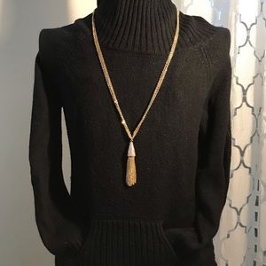 Gold Chain Crystal Brand Name Necklace